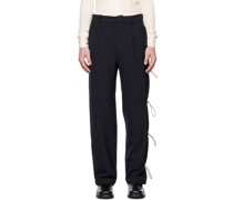 Navy Drawstring Trousers