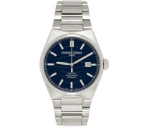 Silver & Navy Highlife COSC Automatic Watch