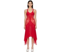 SSENSE Exclusive Red Godet Midi Dress