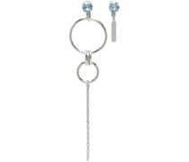 SSENSE Exclusive Silver & Blue Jadin Clip-On Earrings