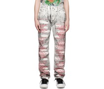Gray Scripture Jeans