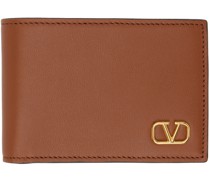 Brown Mini VLogo Wallet