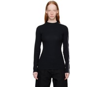 Black Crewneck Long Sleeve T-Shirt
