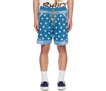 Blue Bandana Shorts