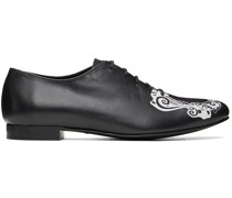 Black Printed Doytt Oxfords