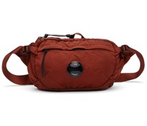 Red Nylon B Crossbody Bag