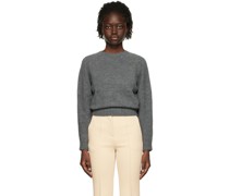 Gray Round Neck Sweater