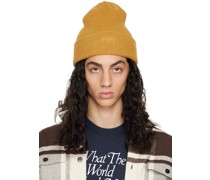 Yellow Embroidered Beanie