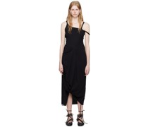 Black Multi-Strap Midi Dress