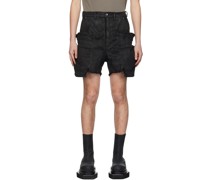 Black Stefan Cargo Denim Shorts