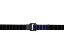Blue & Black Pleats Reversible Belt