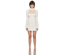 Off-White Scalloped Minidress