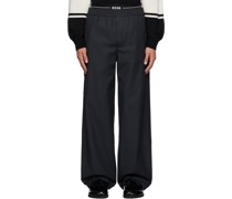 Navy Layered Trousers