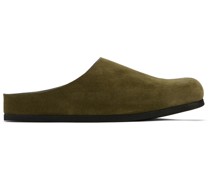 Khaki Clog Slip-On Loafers