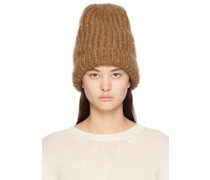 Brown Rolled Brim Beanie