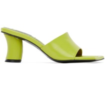 Green Curvy Heeled Sandals