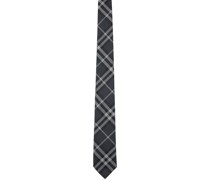 Gray Check Tie