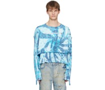 Blue Layered Sweatshirt
