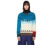 Blue Jacquard Sweater