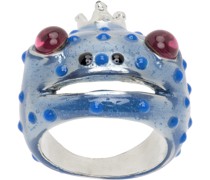 Blue Dots Frog Prince Ring