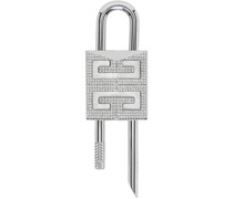 Silver Small 4G Padlock Keychain