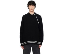 Black Raglan Sleeve Sweater