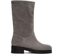 Gray Belmont Boots