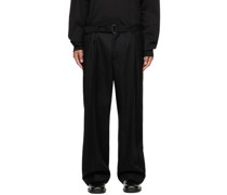Black Belted Trousers