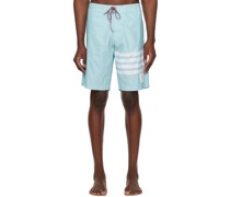 Blue 4-Bar Swim Shorts