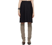 Black High-Rise Midi Skirt