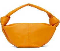 Orange Double Knot Top Handle Bag