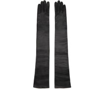 Black Nappa Long Gloves