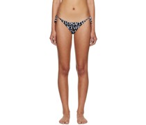 Black Printed Bikini Bottoms