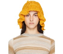 Yellow Distressed Bucket Hat