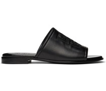 Black 4G Flat Sandals