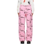 Pink Insulation Jeans