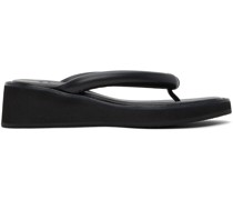 Black Padded Strap Flip Flops