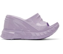 Purple Marshmallow Wedge Sandals