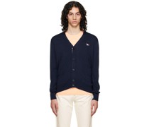 Navy Tricolor Fox Cardigan