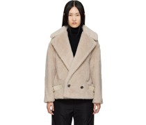 Beige Caserta Faux-Fur Jacket