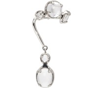 Silver Crystal Drip Left Ear Cuff