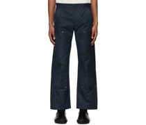 Black Paneled Trousers