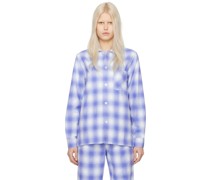 Blue Check Pyjama Shirt