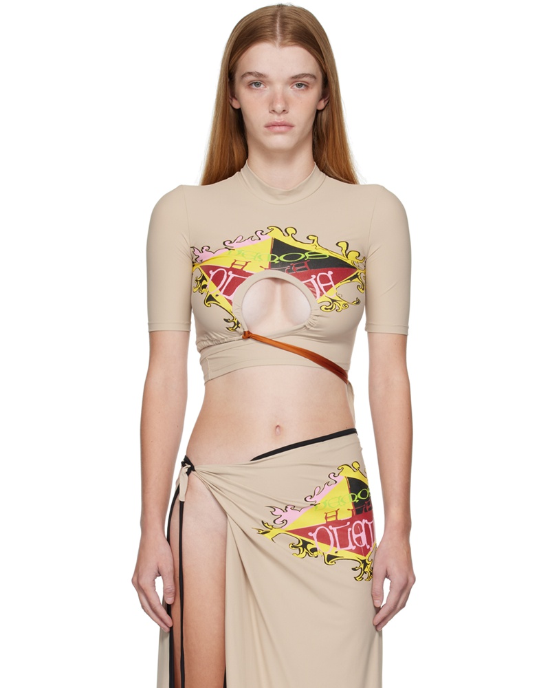 OTTOLINGER Damen SSENSE Exclusive Beige 'Vamos A La Playa' T-Shirt
