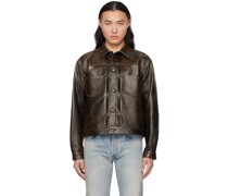 Brown Thumper Leather Jacket