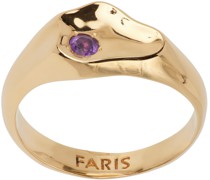 SSENSE Exclusive Gold Amethyst Ring
