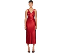 Red Neola Midi Dress