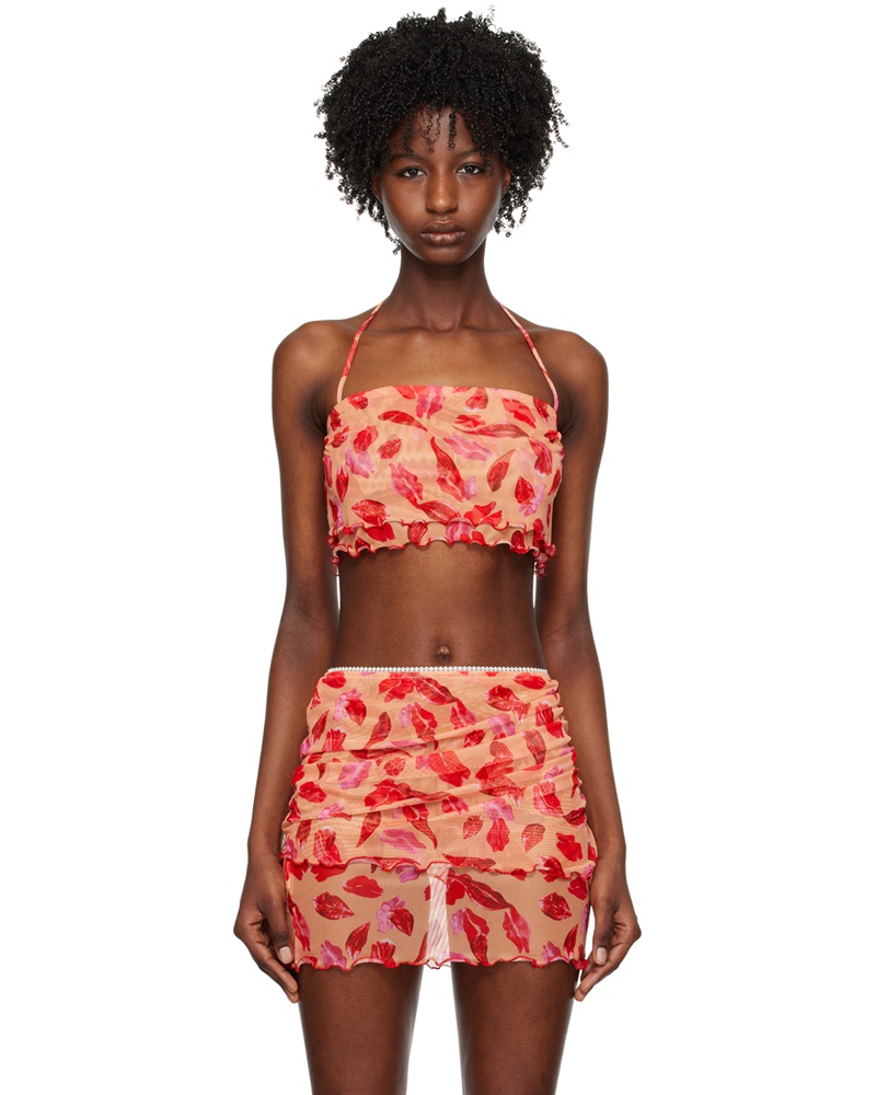 Marco Rambaldi Damen Red Graphic Camisole