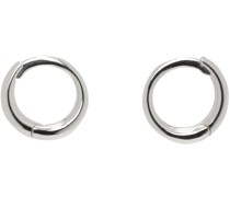 Silver Small Nouveau Hoop Earrings