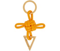Orange Lambskin Keychain